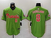 Men's Philadelphia Phillies #8 Nick Castellanos Number Green With Patch Stitched Cool Base Nike Jersey,baseball caps,new era cap wholesale,wholesale hats